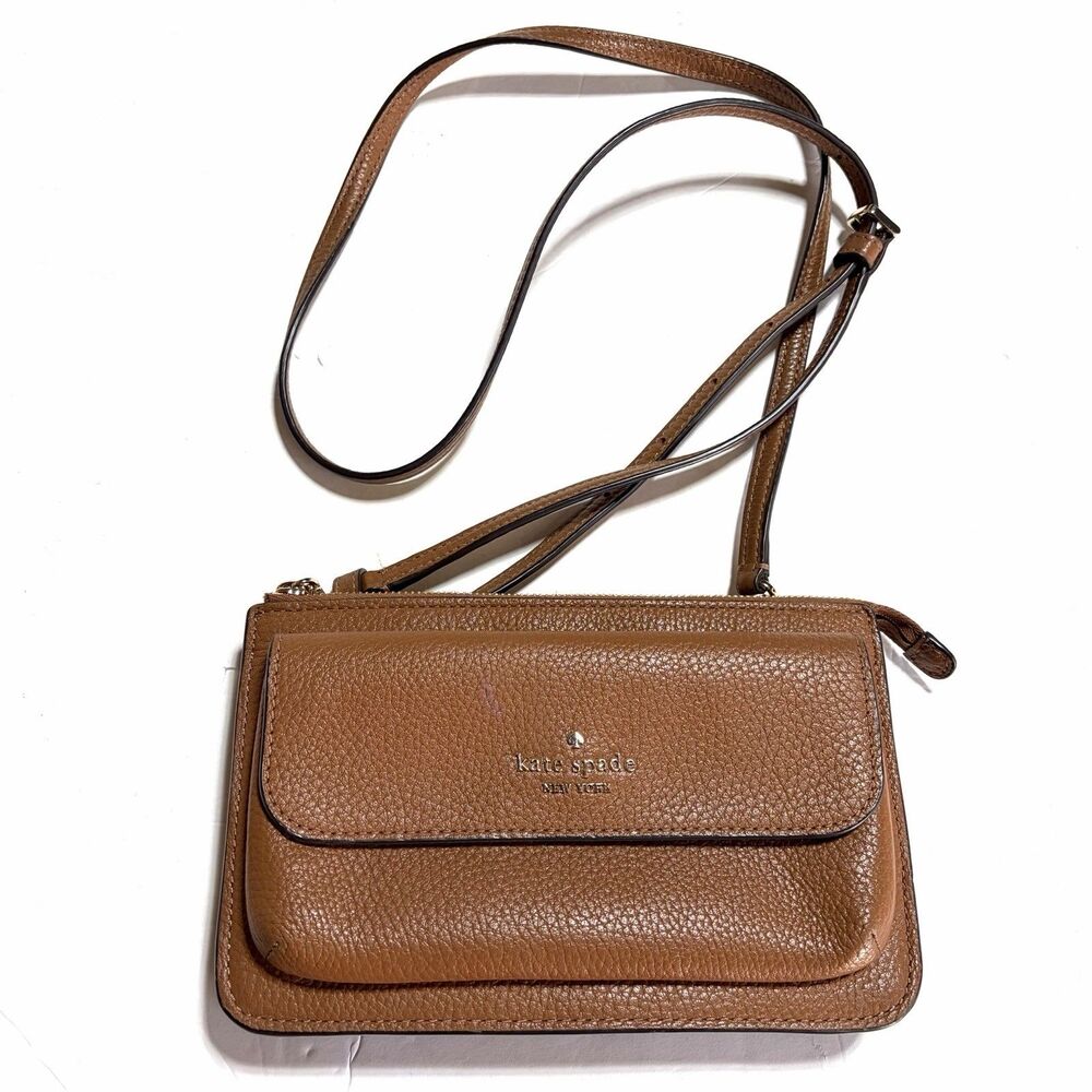 Kate Spade New York Leila Small Flap Crossbody bag Brown